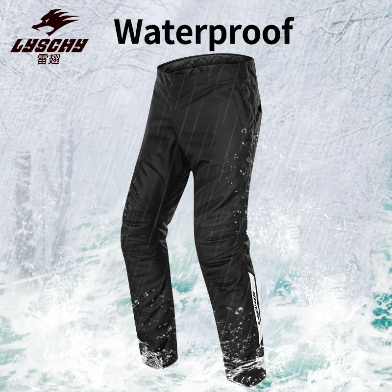 

LYSCHY Quick Release Quick Wear Riding Pants Built-In Protective Gear Wear-Resistant Waterproof Thickened Warm Motorcycle Pants