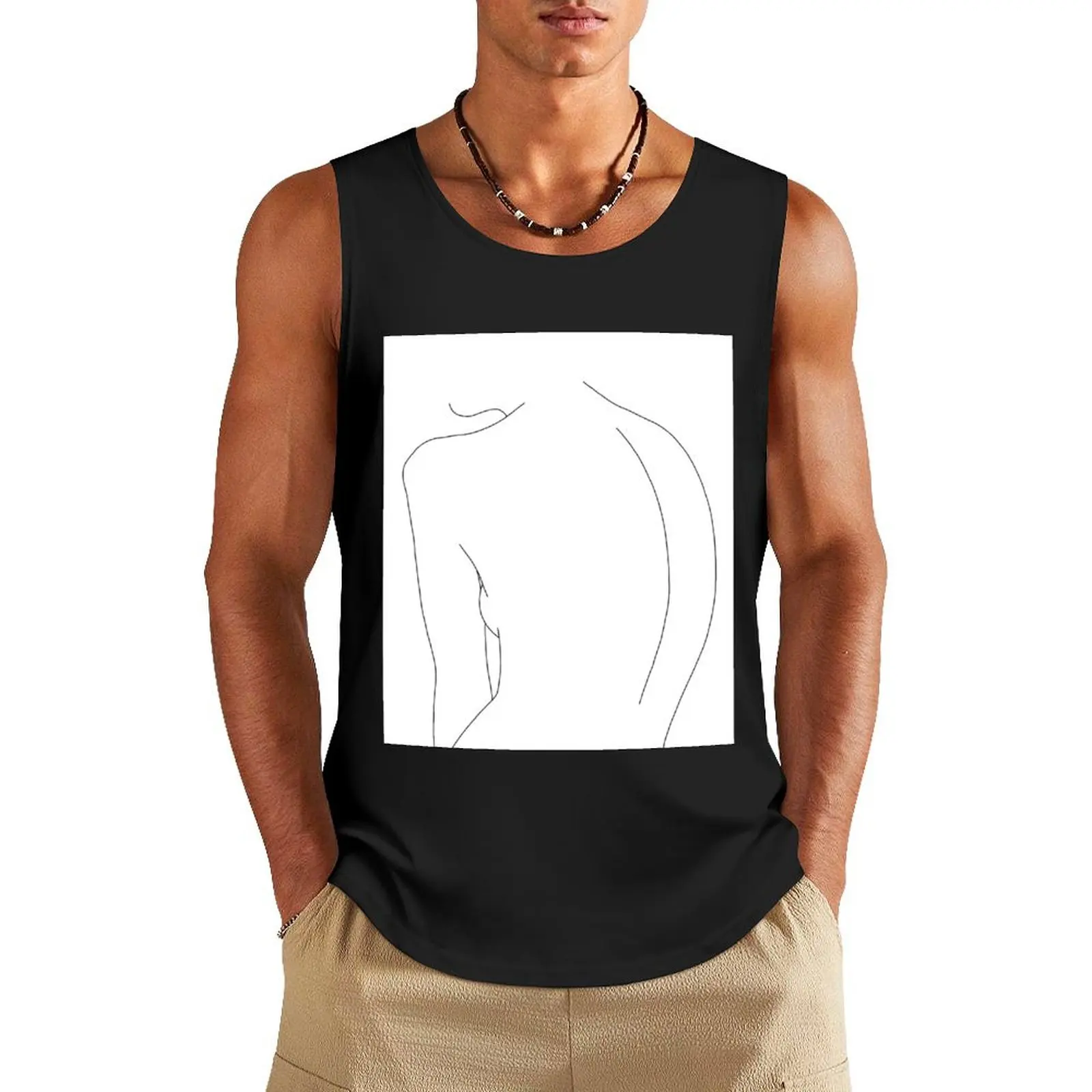 

Nude back line drawing illustration - Alex Tank Top cool things gym t shirt men
