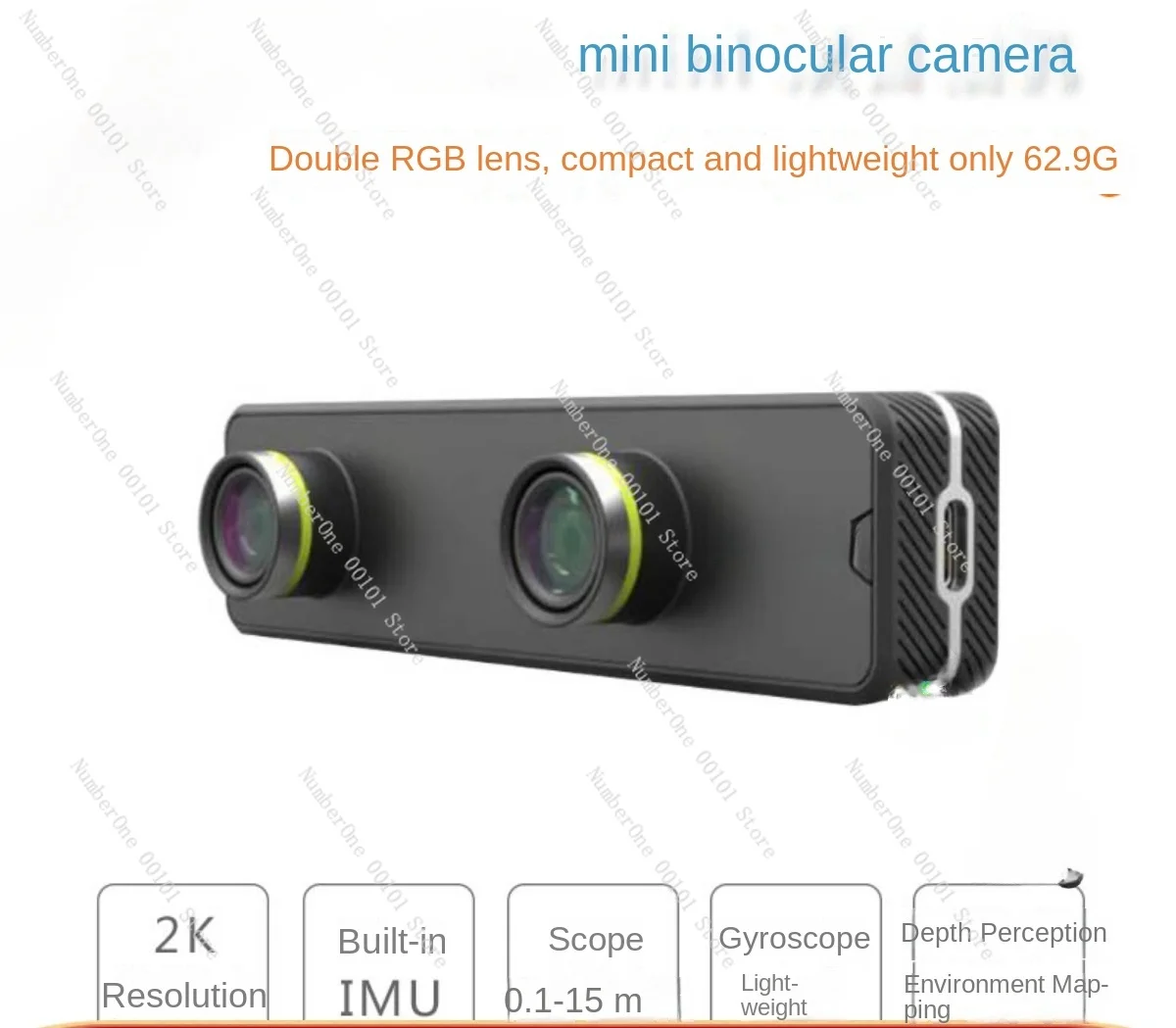 Binocular stereo depth camera high definition AI artificial intelligence intel