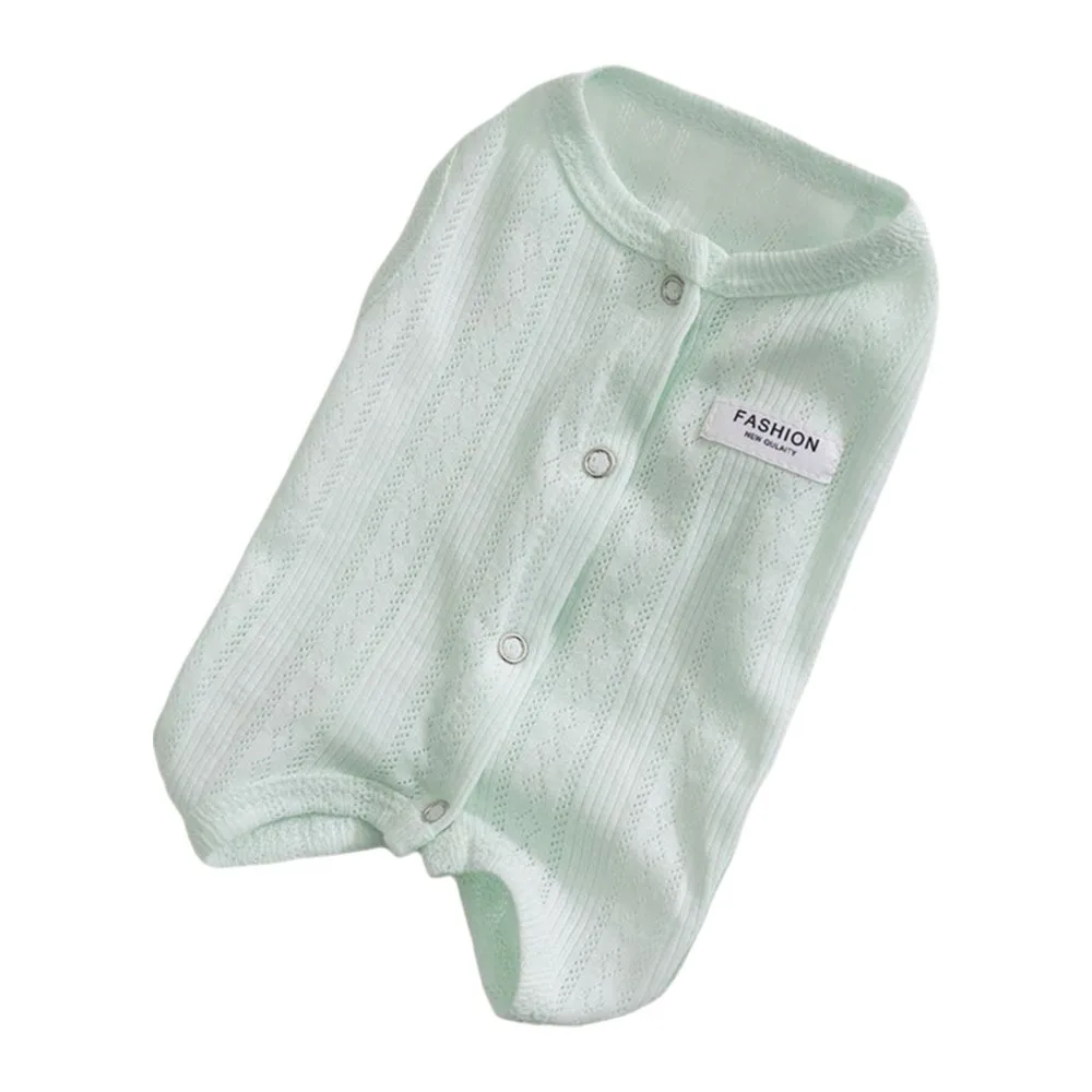 

Solid Color Dog Wrap Belly Clothes Thin Section Comfortable Pet Four Legs Clothes Breathable Soft Dog Spay/Neuter Clothes