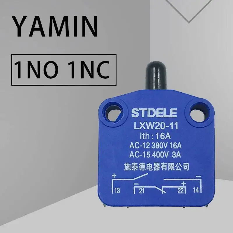 

LXW20-11 Limit Switch Stroke PUSH Slug Column Micro Travel Silver Contact Blue 16A 1NO 1NC