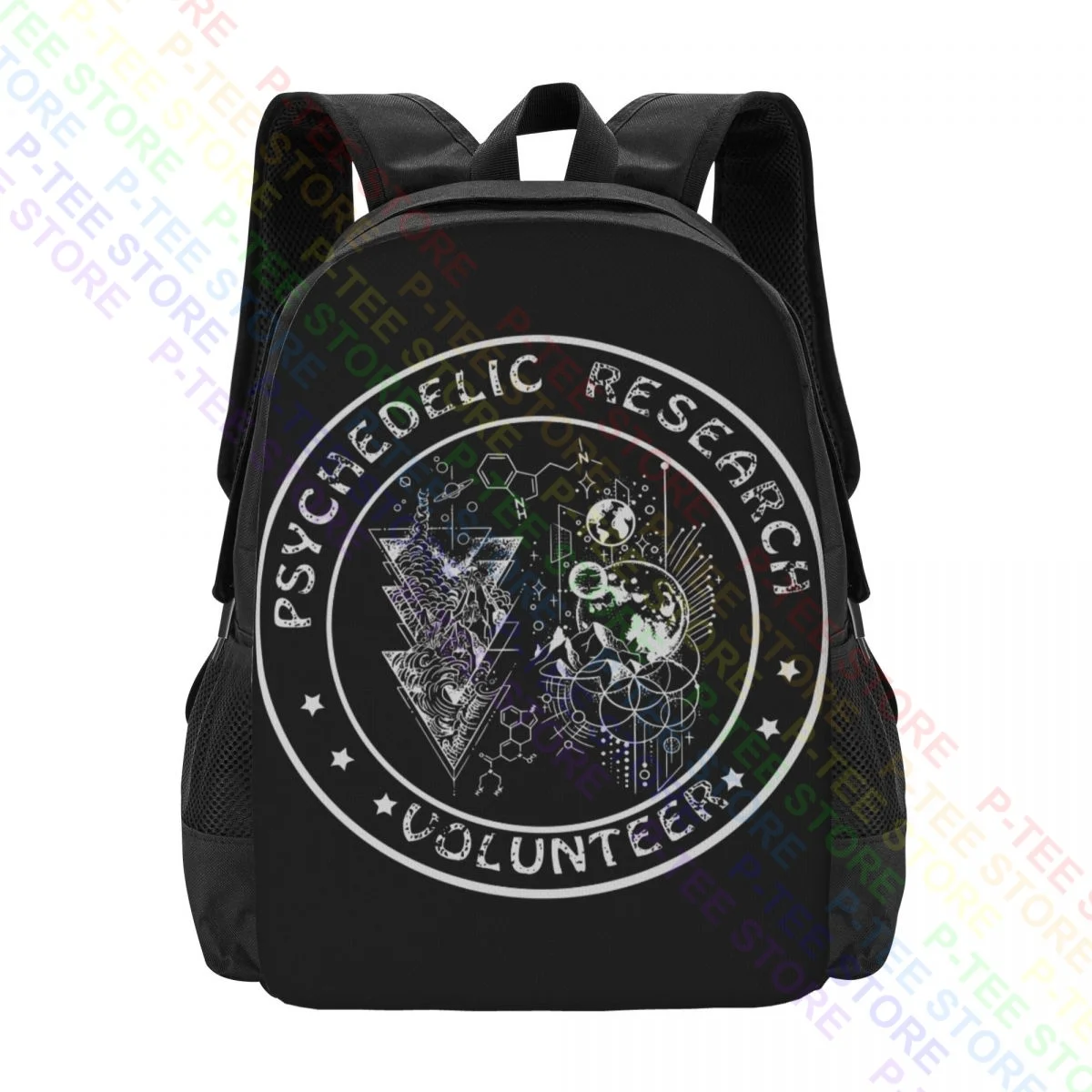 Psychedelic Research Volunteer Terence Mckenna Magic Mushroom P-1396Backpack Large Capacity Portable Sports Style