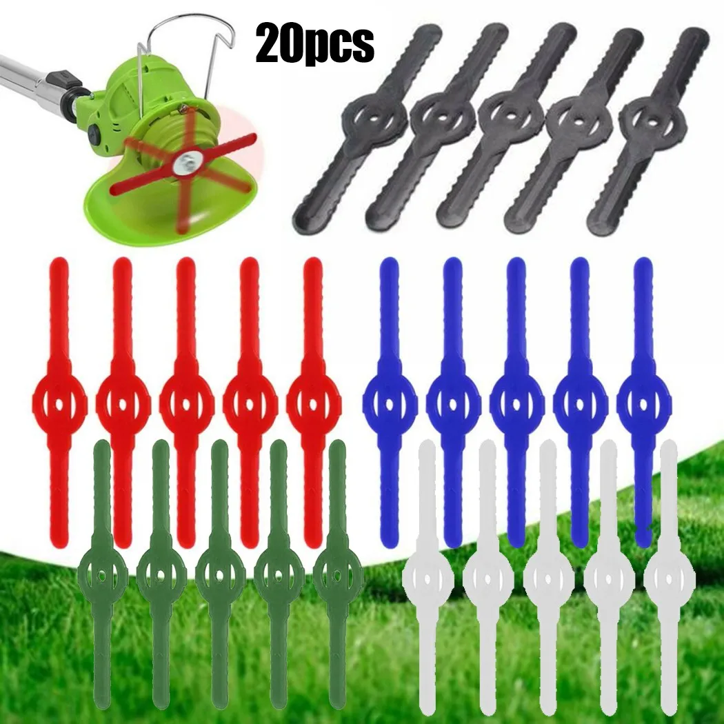 20pcs Plastic Blade 139mm For Electric Cordless Grass Trimmer Garden Mowers Battery Trimmers Lawnmower Blades Garden Power Tool