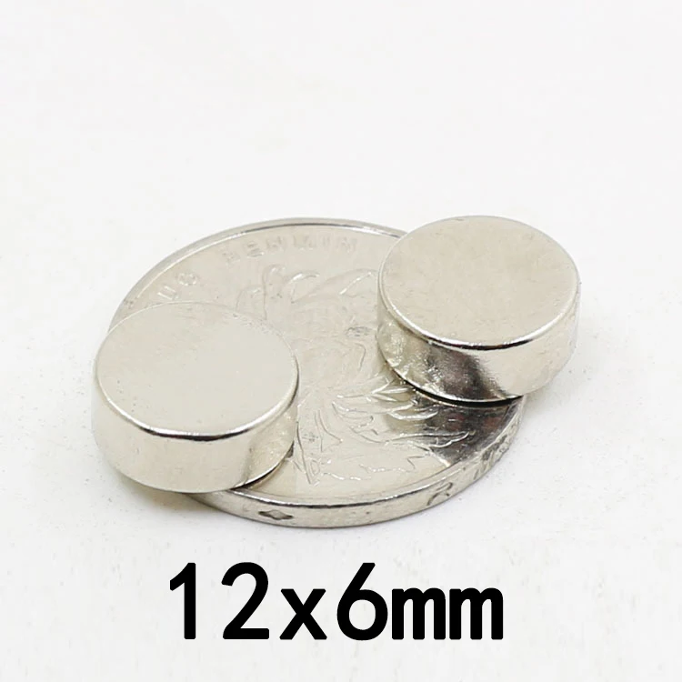 12x6 mm Powerful Round Magnets 12mmx6mm Search Diameter Magnet 12x6mm For Home Refrigerators, Offices DIY 12*6
