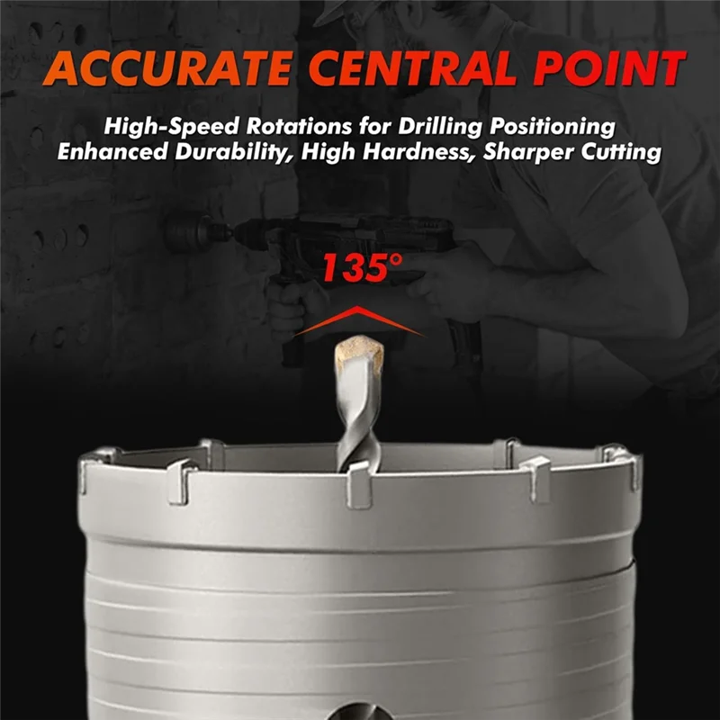 A58Zคอนกรีตรูชุดเลื่อย,30 40 50 65 มม.เจาะBitsสําหรับSDS Plusค้อนเจาะ,เจาะวงกลมBitsชุดเลื่อยสําหรับอิฐ