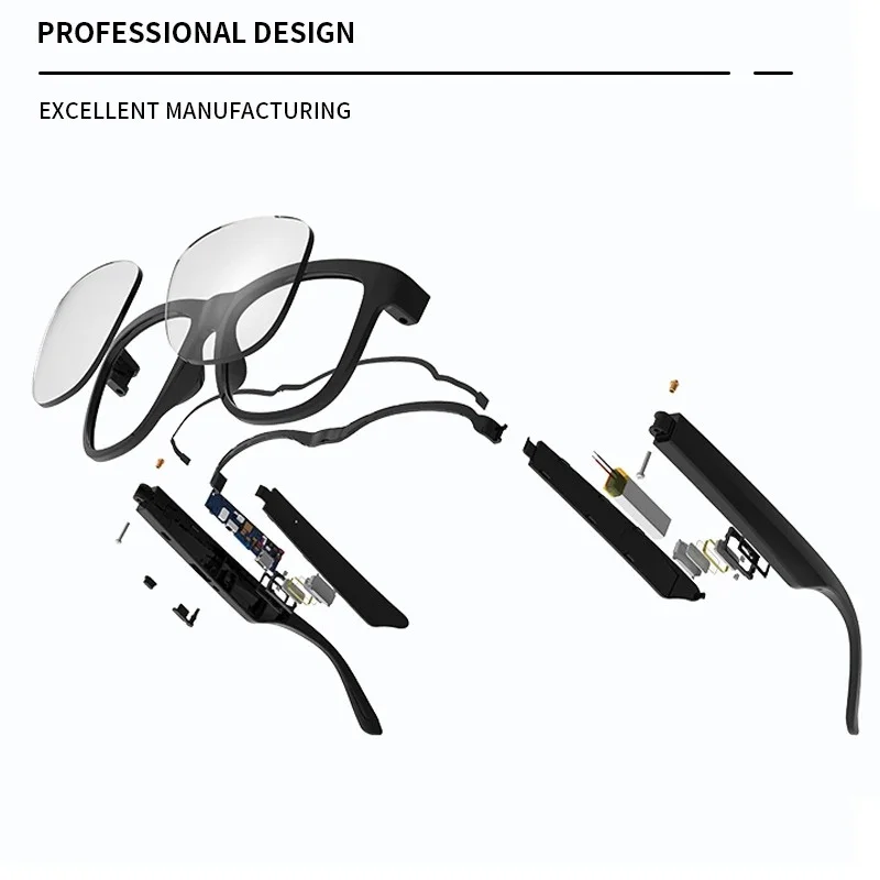 ชายหญิงแว่นตาสมาร์ทบลูทูธ 5.0 หูฟังชุดหูฟังไร้สายหูฟัง UV400 Polarized Blue Light Blocking เพลง Eyeglasses
