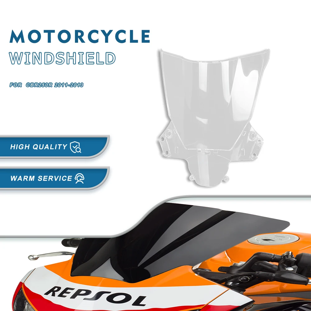 

For HONDA CBR250R CBR 250 R 250R 2011 2012 2013 Motorcycle Accessori Windshield Windscreen Visor Wind Screen Deflector Kit