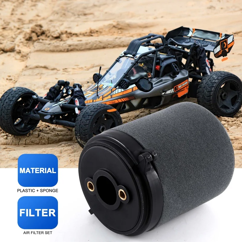 Air Filter Set Fit For 1/5 HPI KM ROVAN Baja 5B 5T 5SC For 23Cc 26Cc 29Cc 30.5Cc 32Cc 36Cc Engine For Rovan King Motor