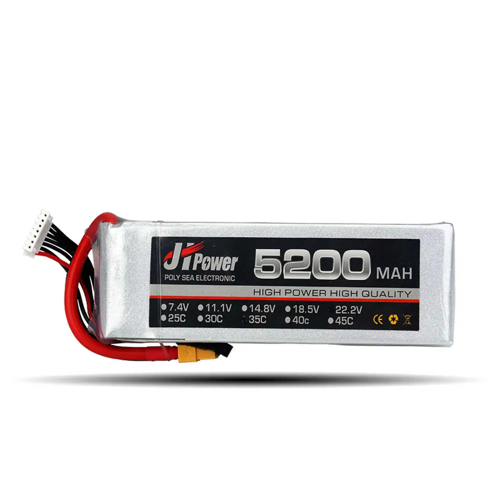 

JH Power 2S 3S 4S 5S 6S RC LiPo Battery 7.4V 11.1V 14.8V 18.5V 22.2V 5200mAh 25C 35C 45C 75C for RC Car Helicopter Boat RC Drone