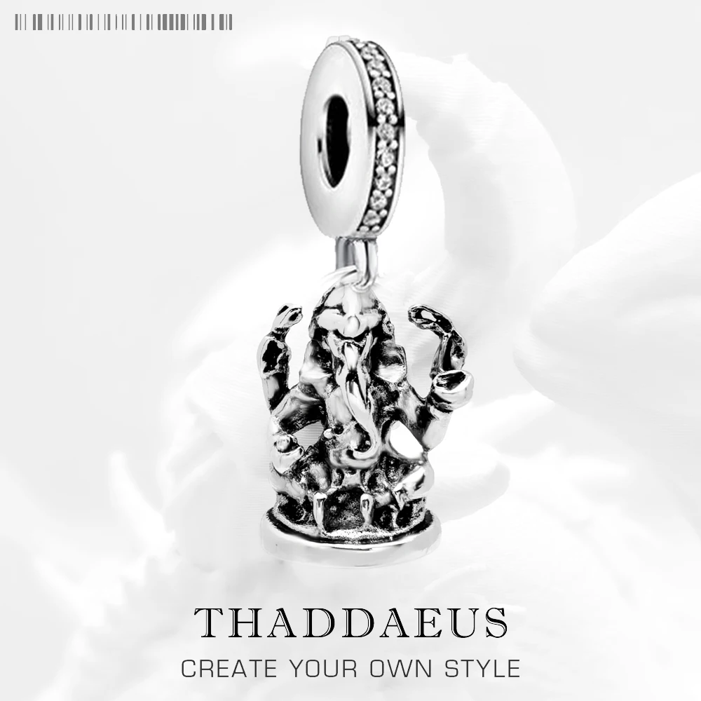 

Ganesh Elephant Lucky Charm Pendants 925 Sterling Silver Fine Jewelry Making Amulet For Women Men