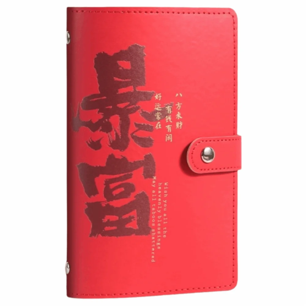 Budget Plan Binder Cash Organizer Large Capacity Waterproof Fixed Deposit Book Cash Management PU Savings Challenge Binder