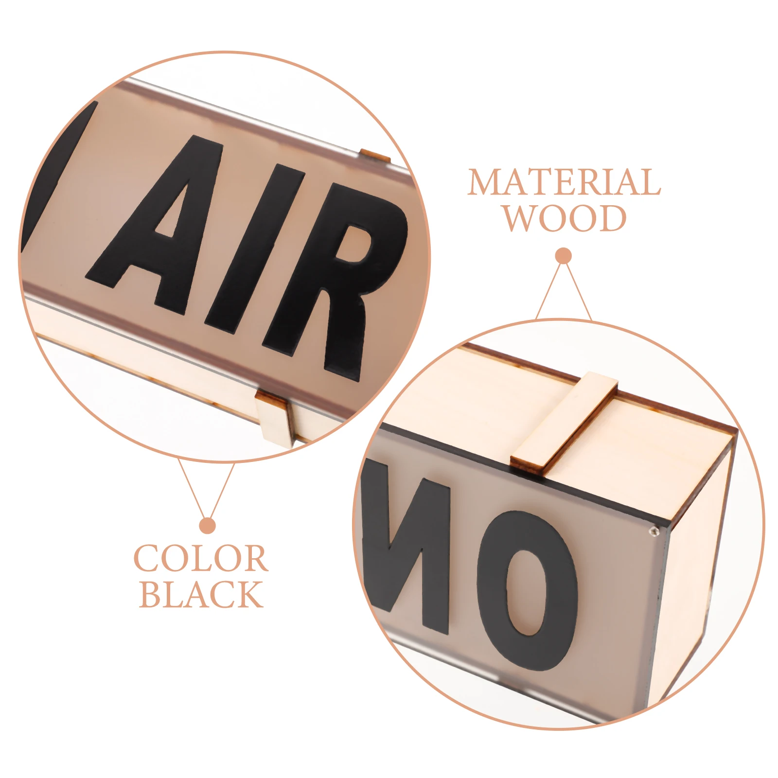 

Solid Wood Light Box Night Decor Wall Signs LED Bedroom Family Black Word Original Frame Box Wireless Sturdy