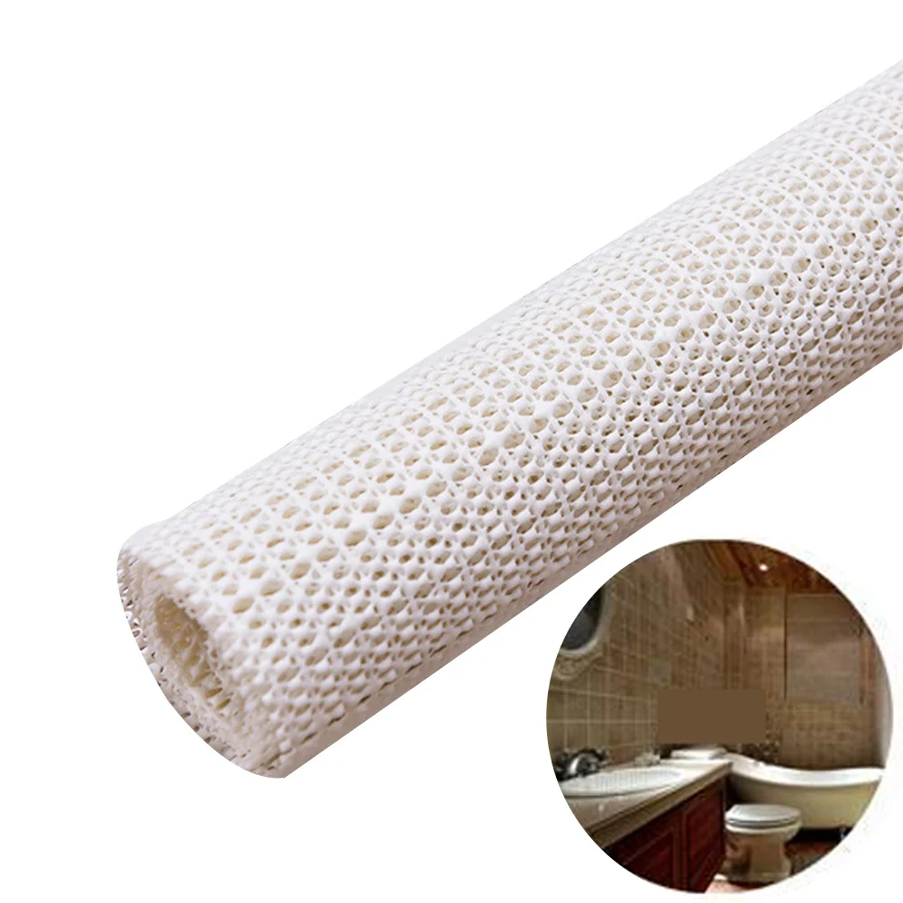 

Latex Non-Slip Mat 60Cmx140Cm Creamy White For Bedroom Bathroom Floor Protection Anti-Slip Waterproof Easy Clean Pvc