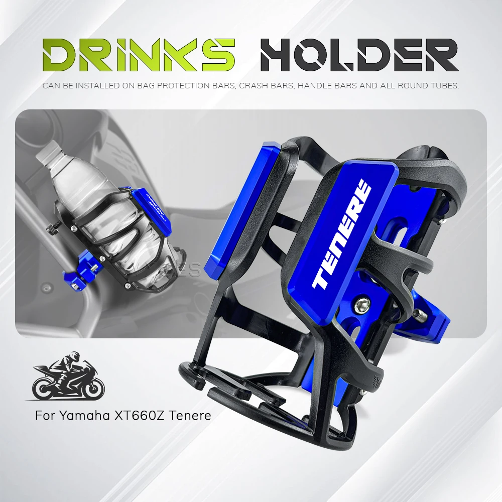 For Yamaha XT660Z Tenere XT 660 Z Motorcycle Beverage Water Bottle Cage Drinks Holder Water Cup Holder