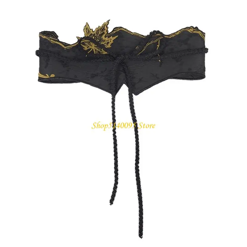 

DXAE широкий традиционный пояс для женщин дизайн вышивки пояс из мягкой ткани аксессуар для костюма для культурного мероприятия