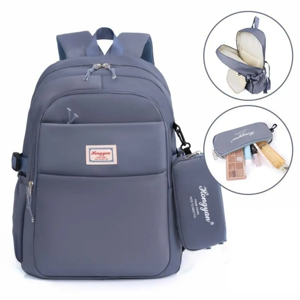 Oxford Cloth Laptop Backpack Mini Storage Pouch 2 In 1 Large Capacity School Bag Fixed Webbing Large Capacity Mountaineering Bag