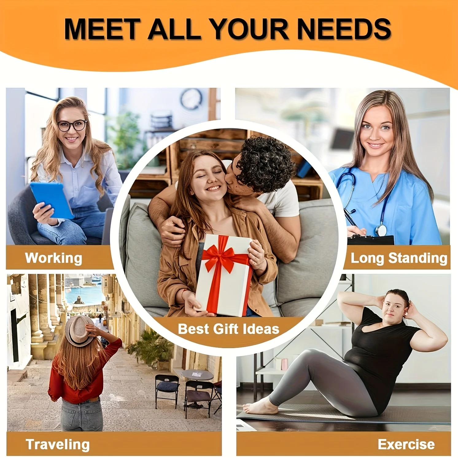 3 أزواج من الجوارب الضاغطة ذات الحجم الكبير 2XL 3 XL 4 XL جوارب ضغط عالية المرونة للياقة البدنية الرياضية