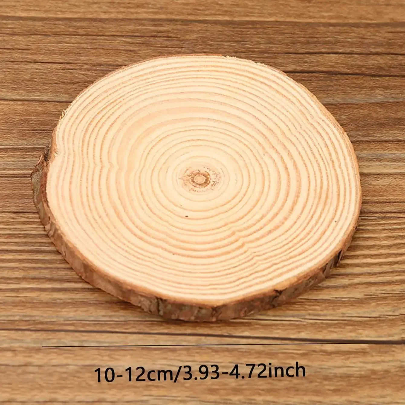 قطعة واحدة من صينية تزيين بتلر الخشب المستديرة، صواني حامل شموع مركزية عتيقة #6