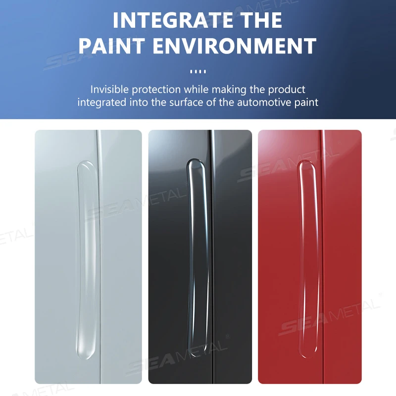 SEAMETAL 4 قطعة 40 سنتيمتر تمديد باب السيارة الوفير قطاع شفاف الجسم حامي المضادة للخدش واقية قطاع الجسم الديكور قطاع