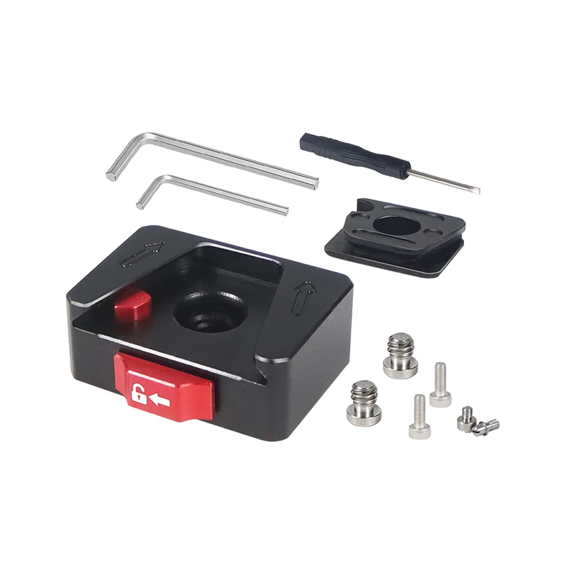 Schnellwechselplatte V-Mount Fast Switch Installationssystem für Gopro Insta360 OSMO 360 Action 5pro DSLR-Kamera Stativ Slide Mount – Detail 13