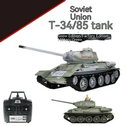 Zdalnie sterowany czołg Henglong 3909-1 rosyjski T34/85 duży wielofunkcyjna symulacja walki dla dzieci zabawki do zabawy na zewnątrz zbiornik Rc Model samochodu