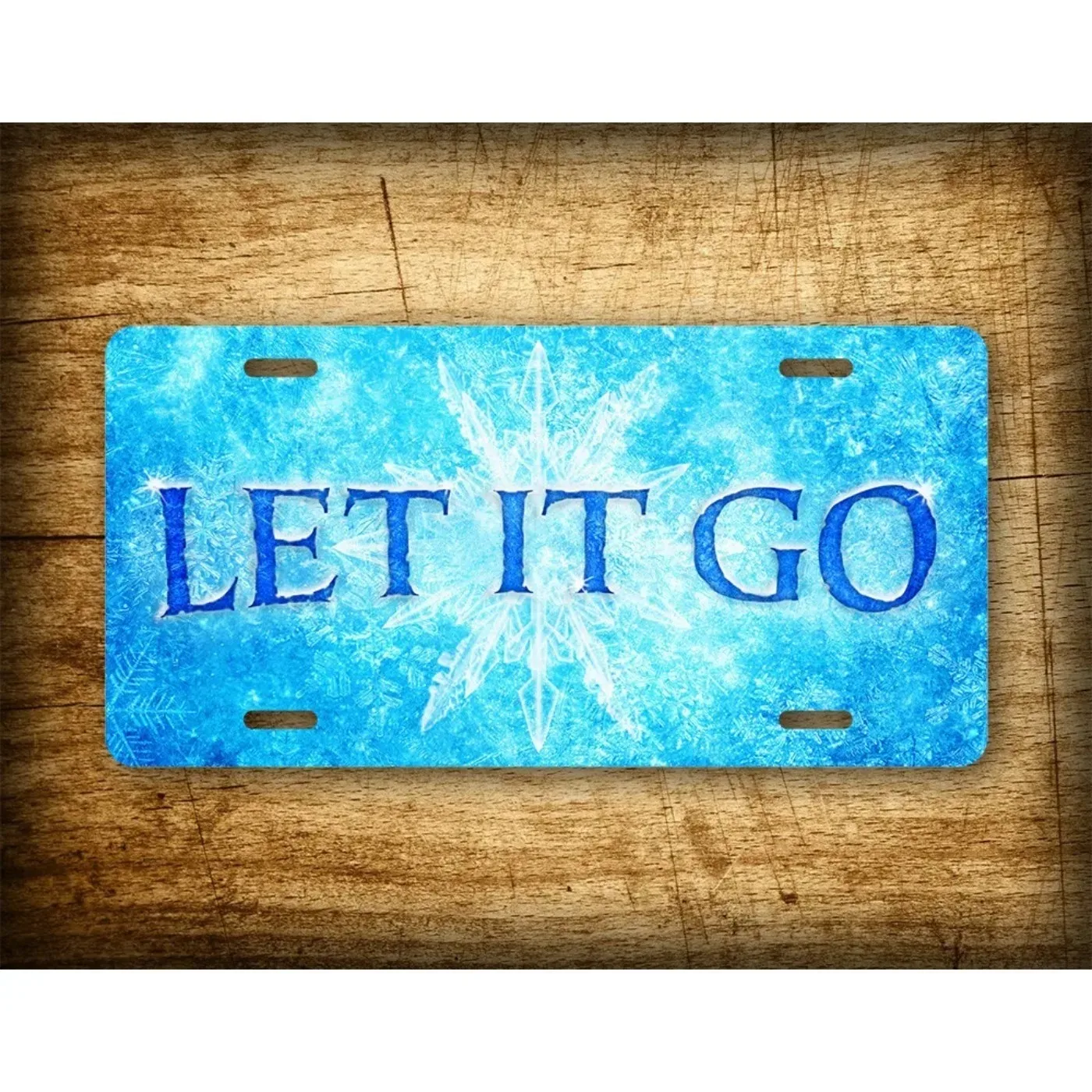 Custom Frozen Ice Theme Metal Plaque,Let It Go Slogan Waterproof Wall Decor,Decoration Only