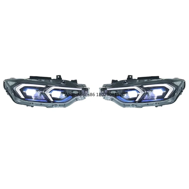 Conjunto de faros delanteros b-m-w Serie 3 f30, nuevo producto actualizado y modificado, 2013-2018