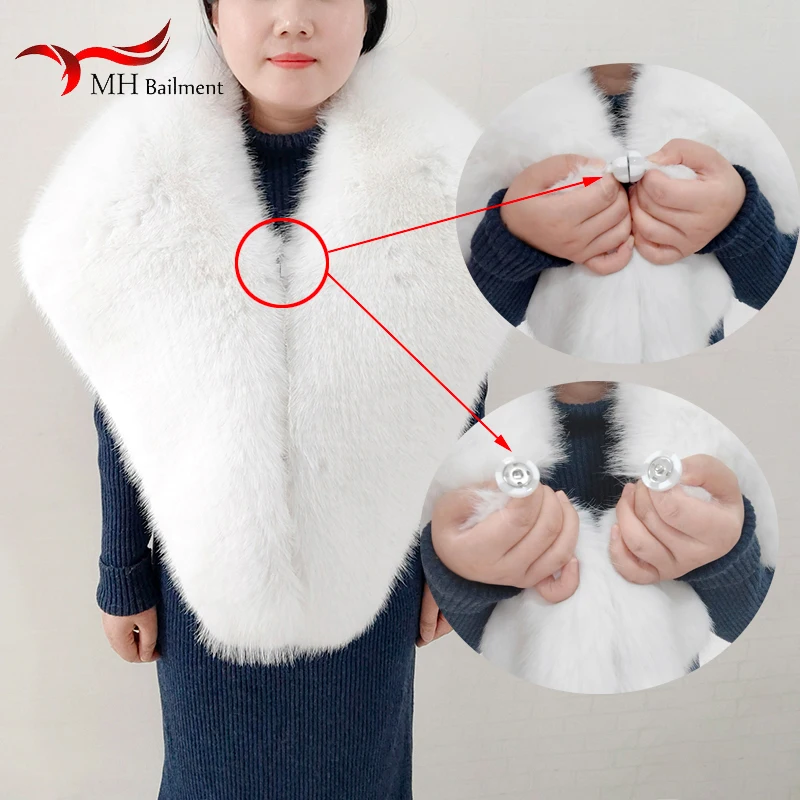 

Pure Color Faux Fur Shawl For Women Large Size Fluffy Scarf Winter Fashion Neck Warm Fur Collar Outdoor Scarves Female