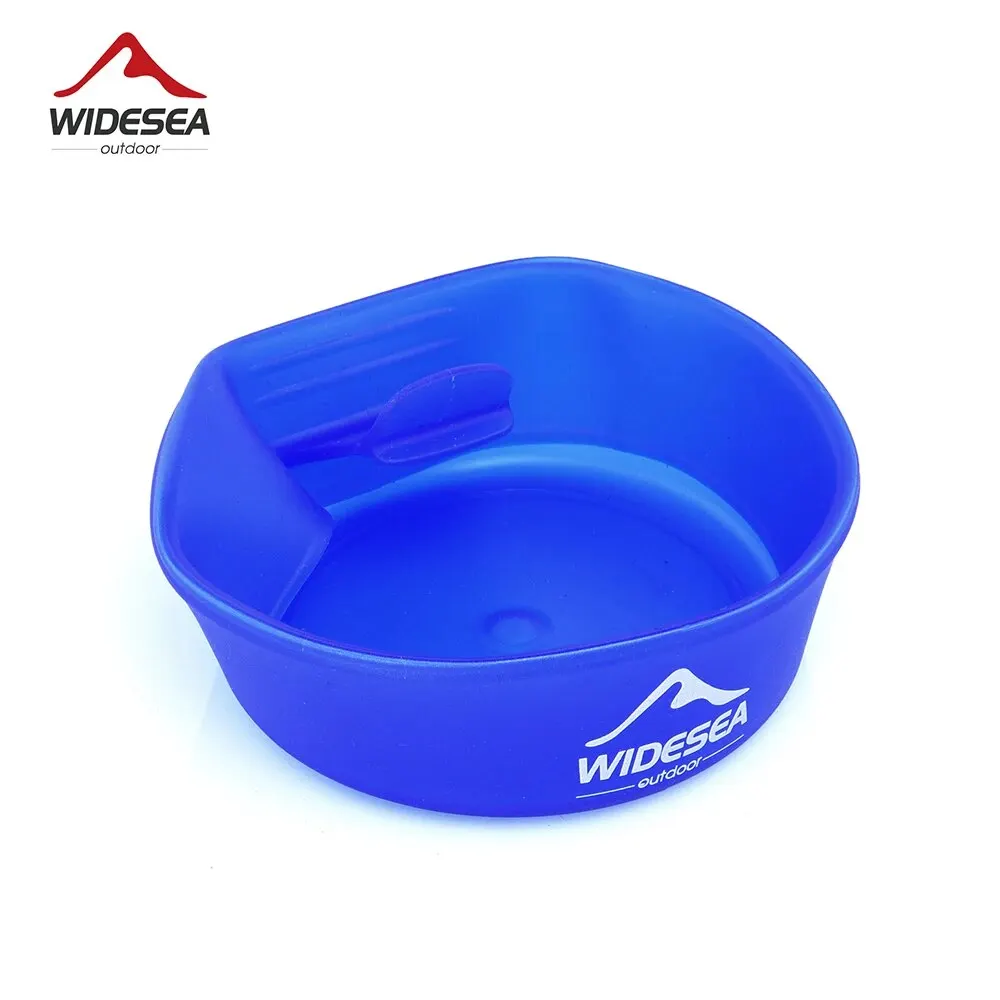 Widesea Camping 250ml Soft Folding Cup Tableware Cookware Portable Handle Outdoor Pocket Bowl Tourism Mug Hiking Backpacking TPE