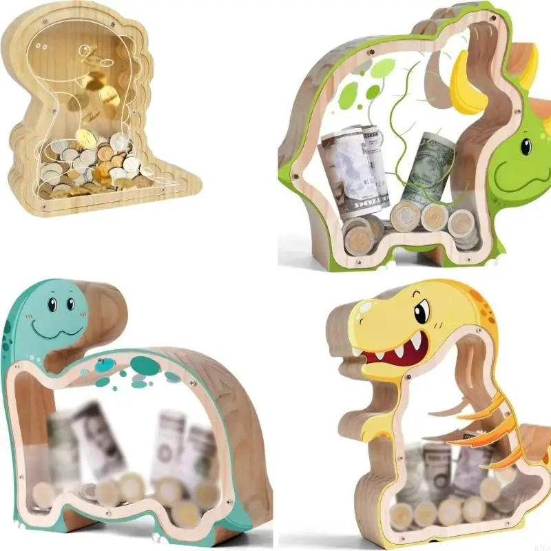 

Креативный деревянный контейнер для сбережений в виде динозавров для детей — идеальный подарок для монет на день рождения для и