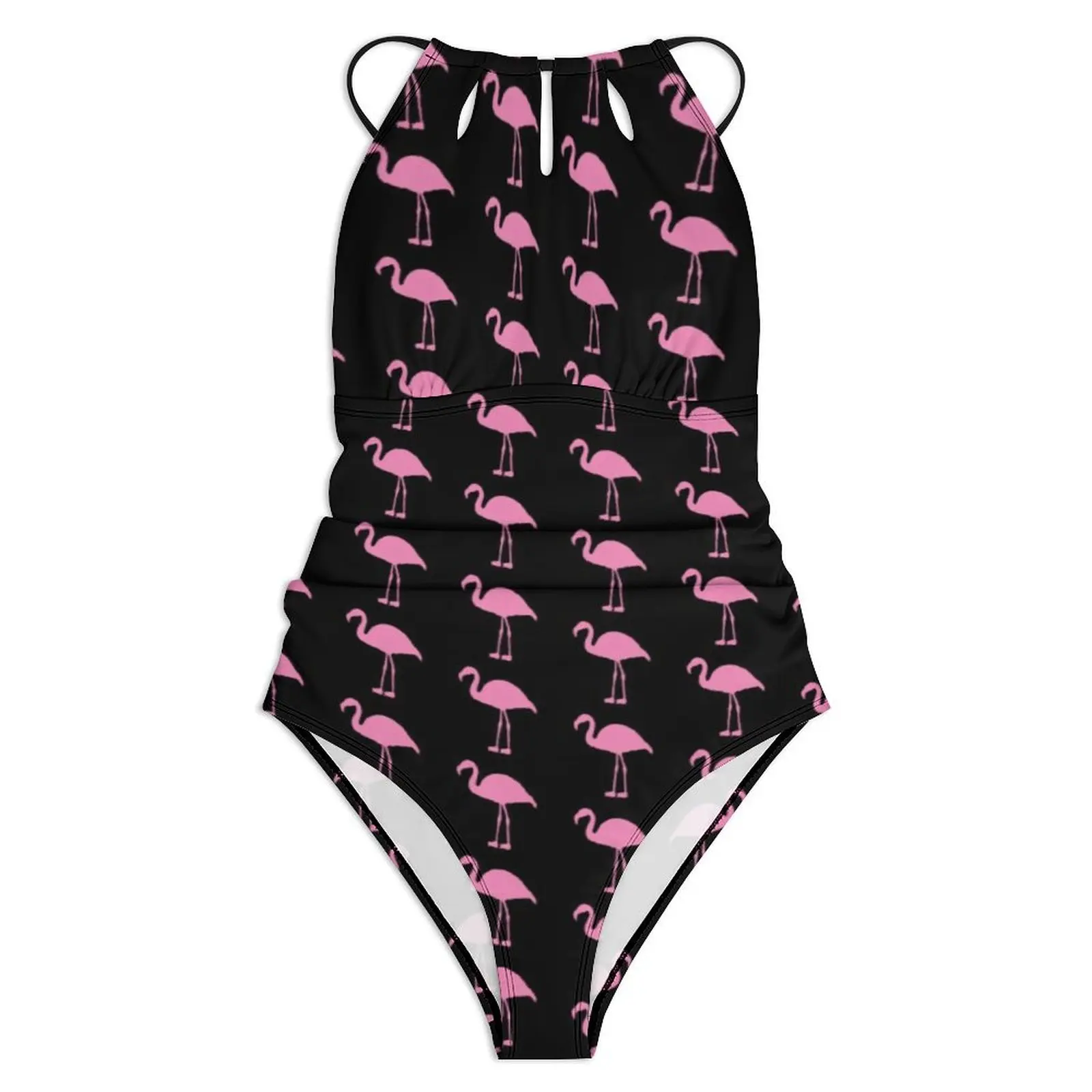 Animal Swimsuit Pink Flamingos Push Up Swimwear One-Piece Fitness Bathing Suit Bodysuit Sexy Graphic Beach Outfits Plus Size