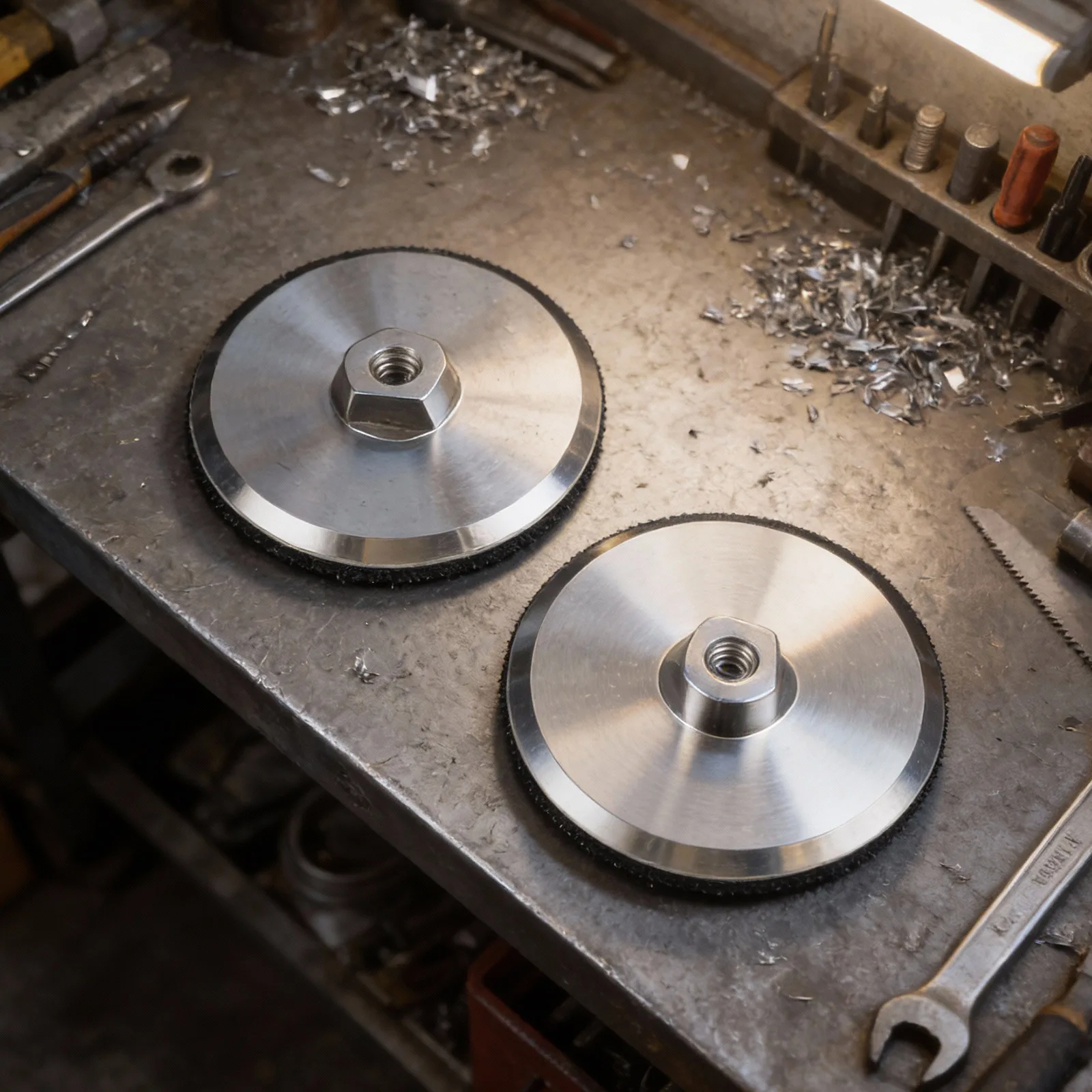 2pcs Aluminum Polishing Backing Pad M-14 Thread Angle Grinder Backer Pad For Air Polisher And Polishing Pads Abrasive Tools