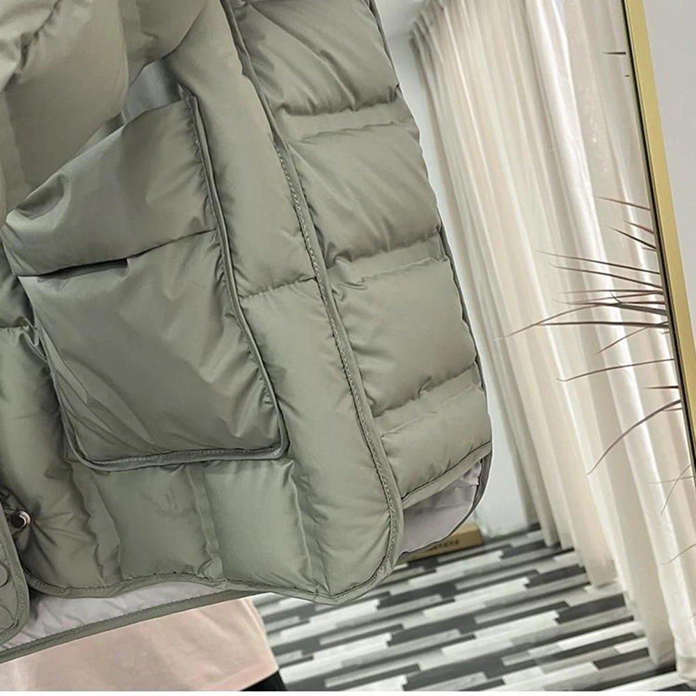 2025 جديد المرأة الخريف والشتاء 90% بطة بيضاء أسفل الكورية نمط ضوء مقنعين بلون سترة دافئة سترة نسائية #6