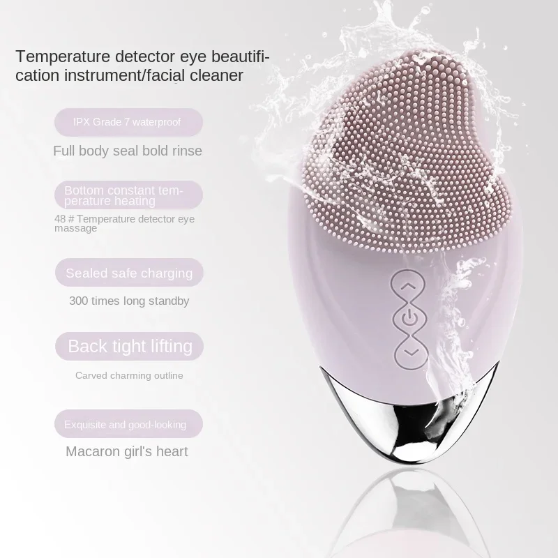 Gratis Verzending Elektrische Gezichtsreiniging Instrument Ultrasone Trillingen Opladen Siliconen Gel Cleansing System Schone Poriën