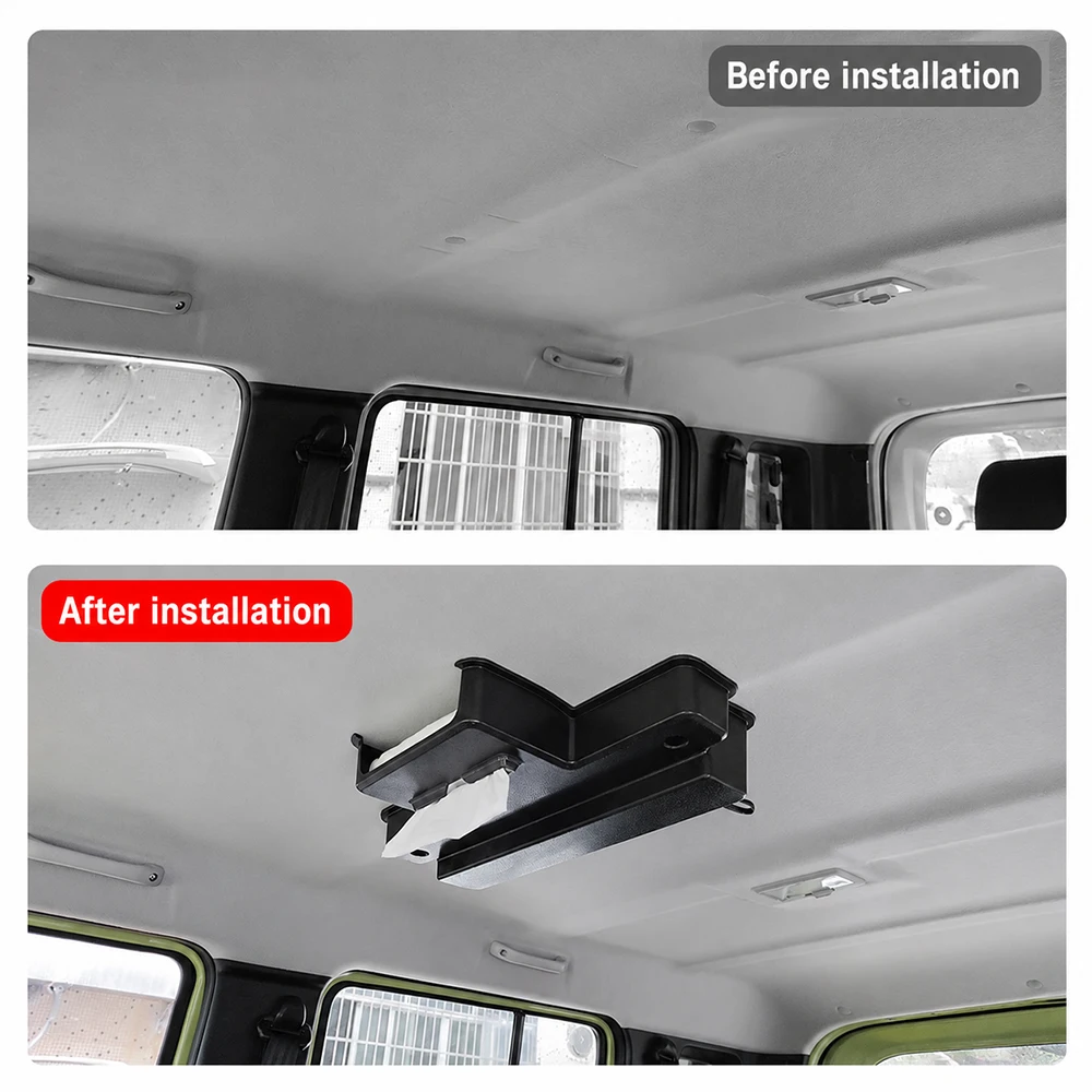 Car Roof Mount Tissue Box Space Saving Easy Access Paper Holder Interior Storage For Suzuki Jimny 2019 2020-2026 Car Accessories