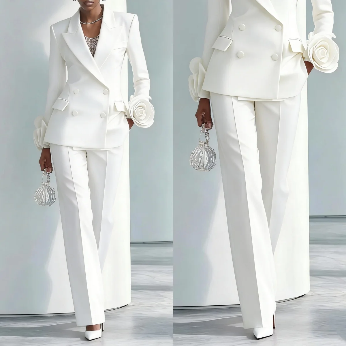 بدلة نسائية من قطعتين بزهور بي - مراجعة Women Formal Wear For Graduation وسعره