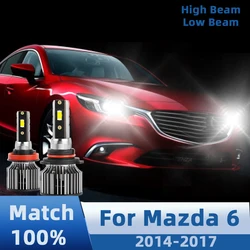 4Pcs LED Headlight For Mazda 6 2014 2015 2016 2017 Car Lamp 9005 6500K Auto Light H11 Plug&Play 12V CSP Chip 200W High Power