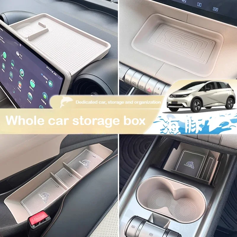 

Original Car Color Central Control Armrest Box Storage Box Water Cup Special Car Interior Storage Box Set for BYD Dolphin 23-25