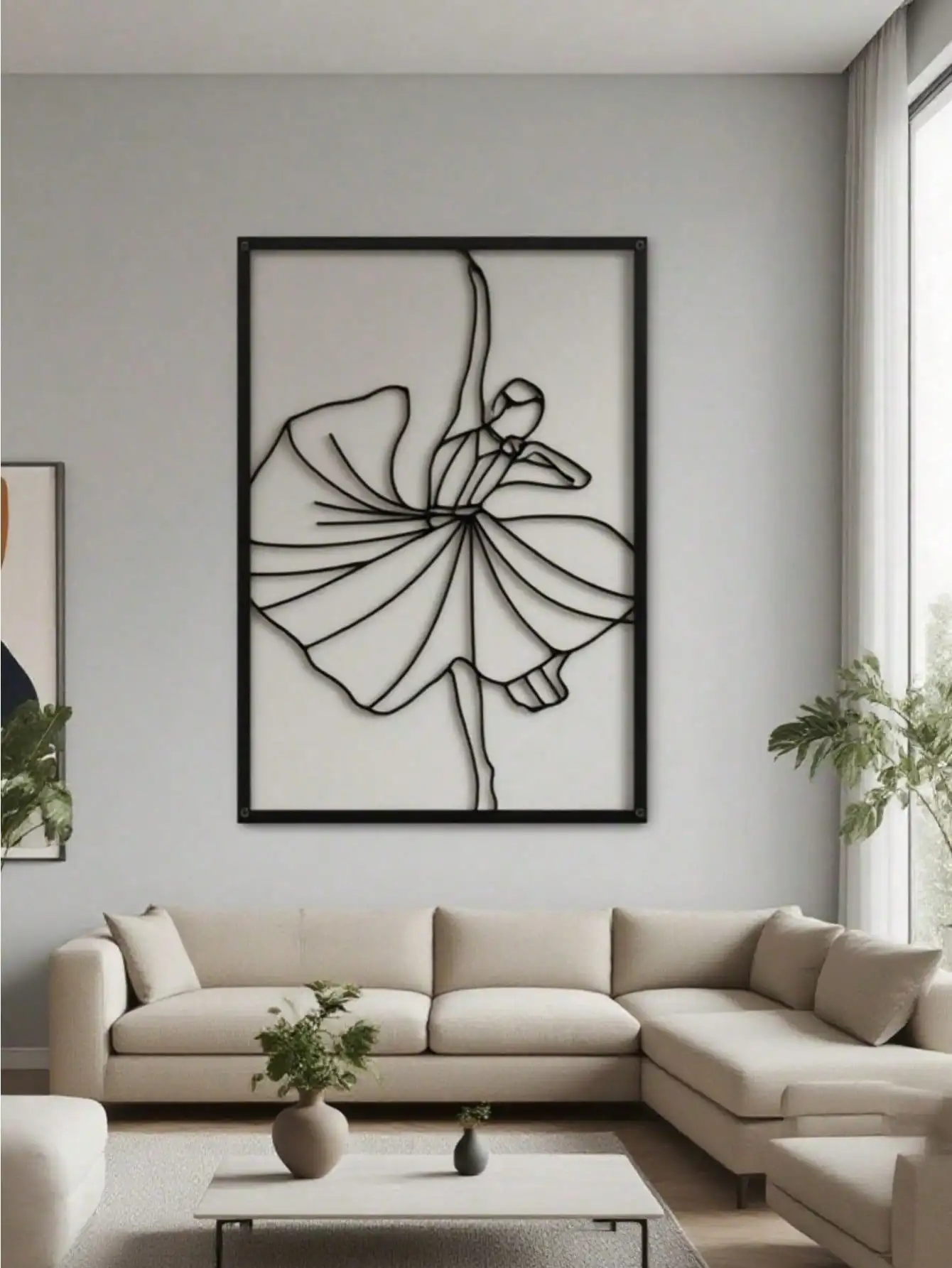 1pc Minimalist Abstract Female Dancer Metal Wall Art, Modern Home Decor Gift