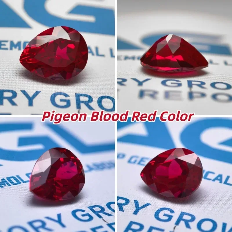 

Lab Grown Sapphire Pear Shape Multiple Colors To Choose From DIY Charms Advanced Jewelry Making Materials with Certificate