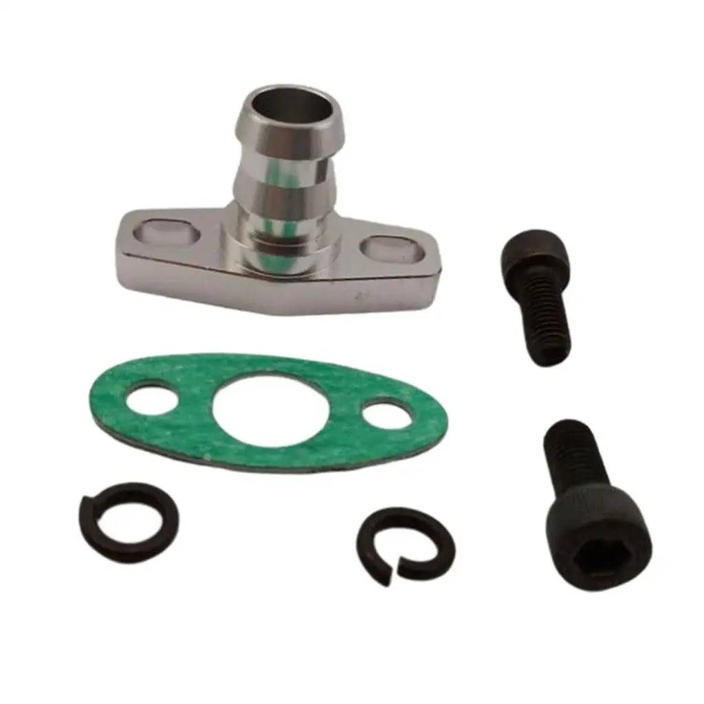 Aluminum Alloy Turbo Oil Drain Flange Ball Billet Fitting Kit for GT GT28R GT30R Oil Pipe System