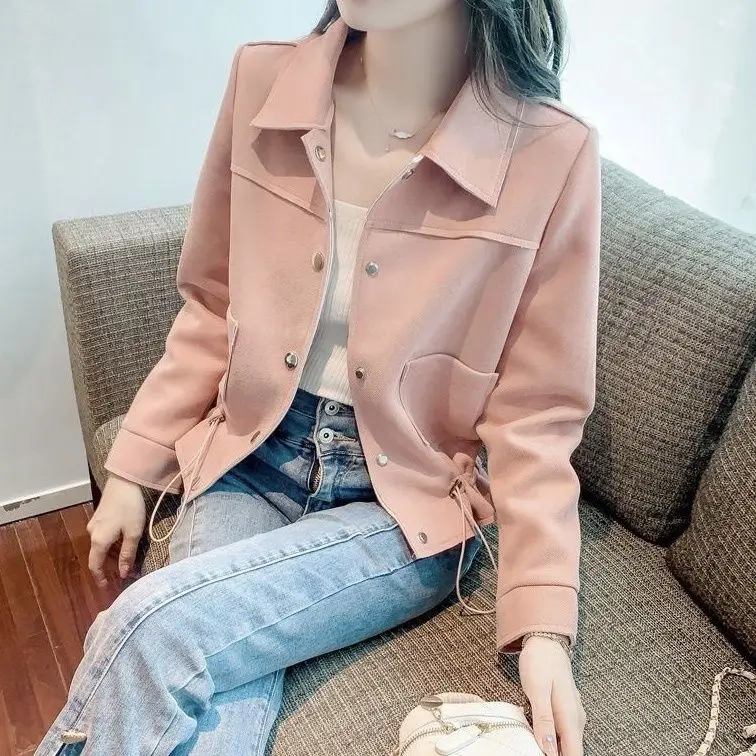 Malá větrovka do pasu, krátká bunda pro ženy, temperamentní, sladký krátký top pro ženy, dámská teplá bunda na začátek podzimu - náhled 3