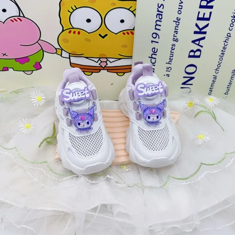 

Girly Heart Kuromi кулон Kawaii Sanrio аниме летняя спортивная обувь с одной сеткой милые детские кроссовки принцессы подарки игрушки