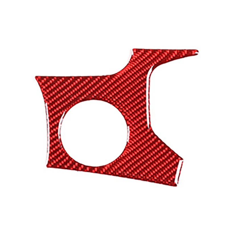 Car Soft Carbon Fiber One-Click Launch Box Slot Pad Cover Trim For Honda Civic 2022 Red