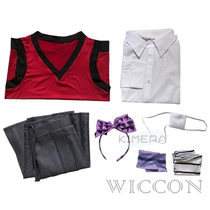 Midari Ikishima Cosplay Costume Japanese School Uniform Vest Skirt Women JK Uniform Wig view 5