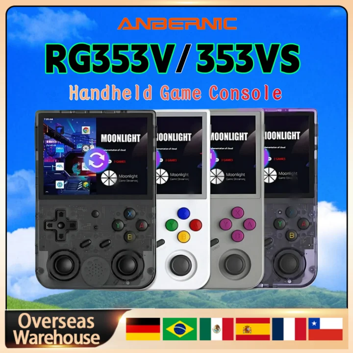 

ANBERNIC RG353V RG353VS Portable Retro Handheld Game Console RK3566 Built-in 20 Simulator 3.5 INCH HD Screen Android11 Linux PSP