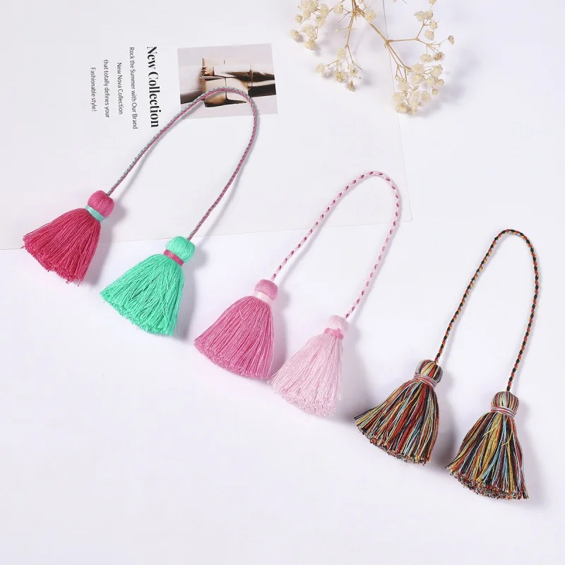 New Asymmetric Double-Headed Tassel Sachet Clothing Christmas Curtain fan bag decoration pendant  DIY Handcraft Cloth ornament