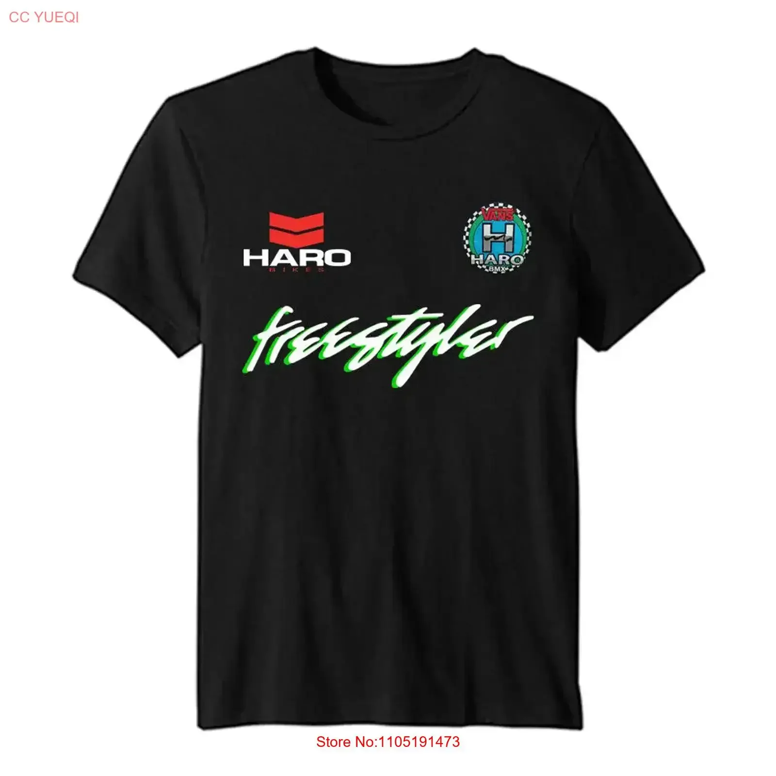 تي شيرت HARO BMX 100 Cutton Size S 3XL السفينة من الولايات المتحدة الأمريكية خمر غسلها أنيق قليلا مصمم الملابس عادية أوم #1