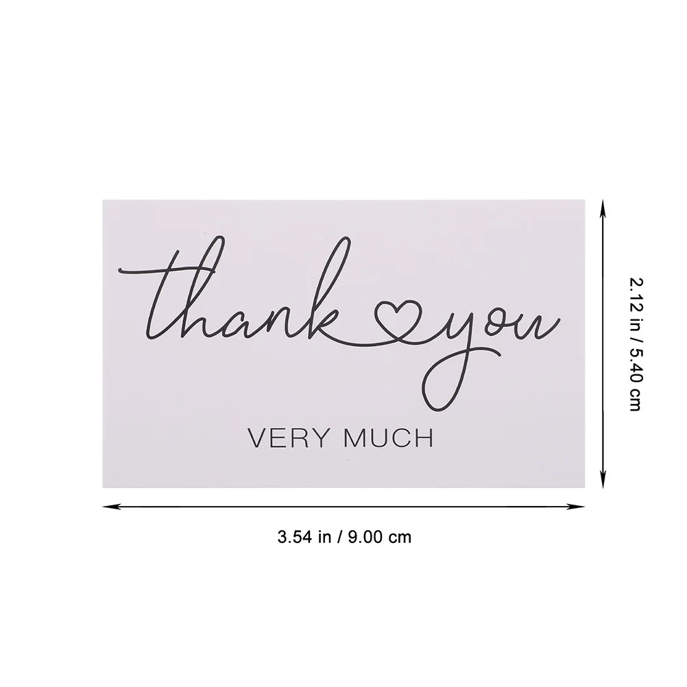 

100 шт., бумажные карты с благодарностью для малого бизнеса, шикарный дизайн, компактный размер, подарочные карты для покупок для магазинов, признание для заказа