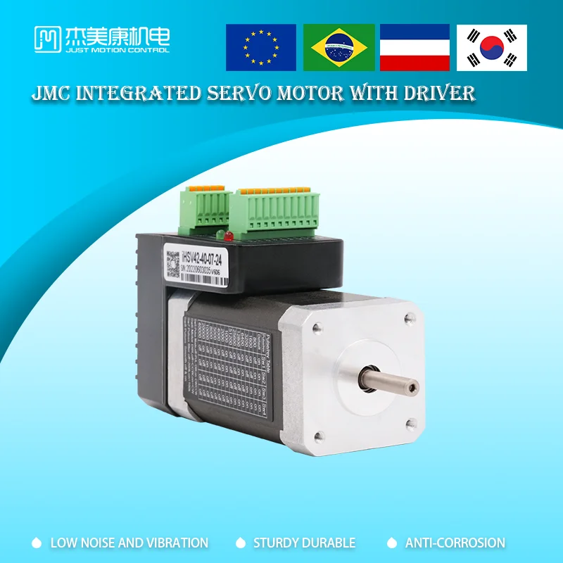 

JMC Integrated servo motor 24v high torque brushed dc motor 0.185nm 78W 4000rpm cnc driver for injection molding machine